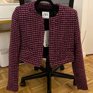 Tweed cropped jacket NWT size small